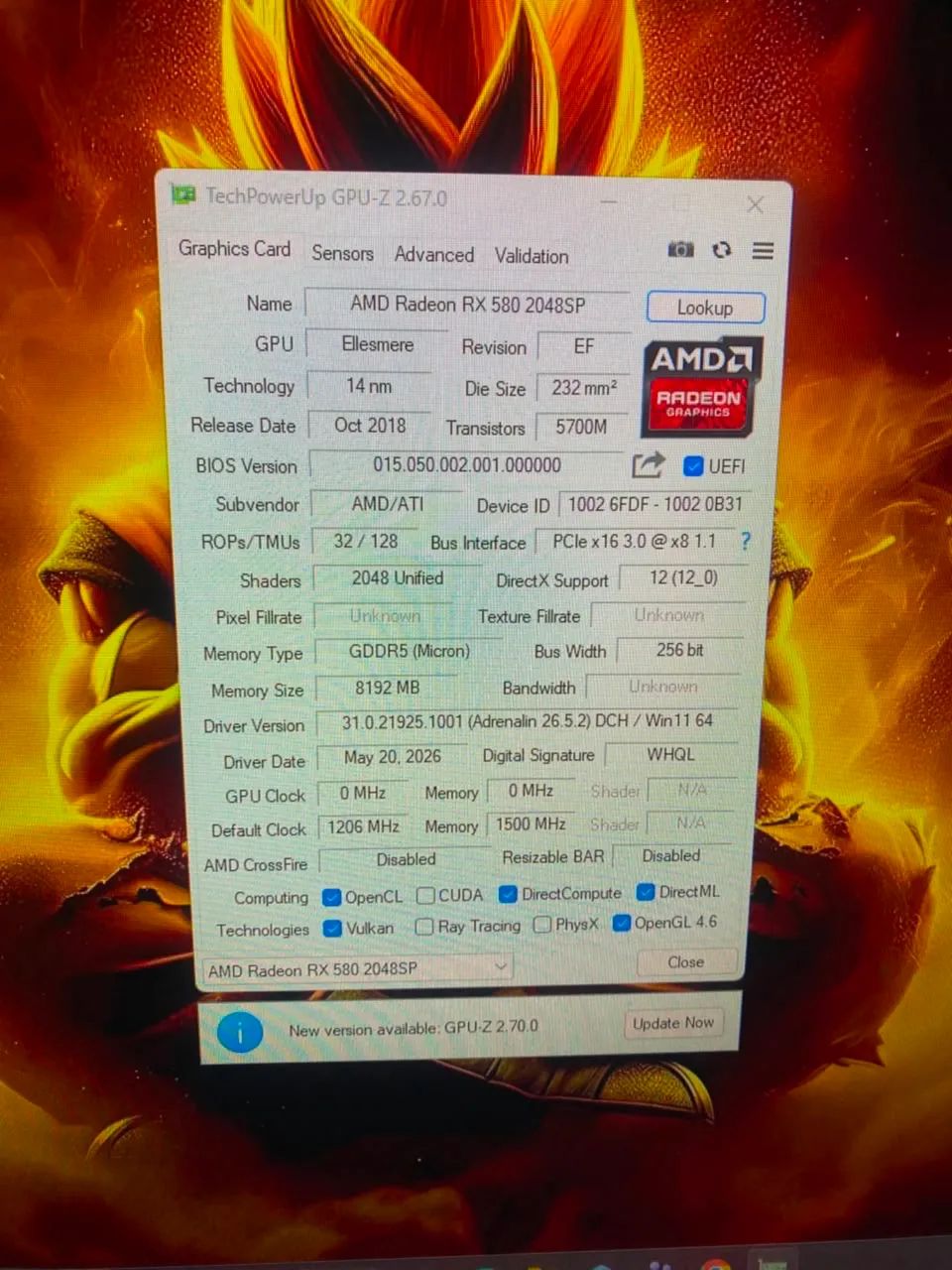 PLACA DE VÍDEO RX580 (LACRADA) - Foto 3
