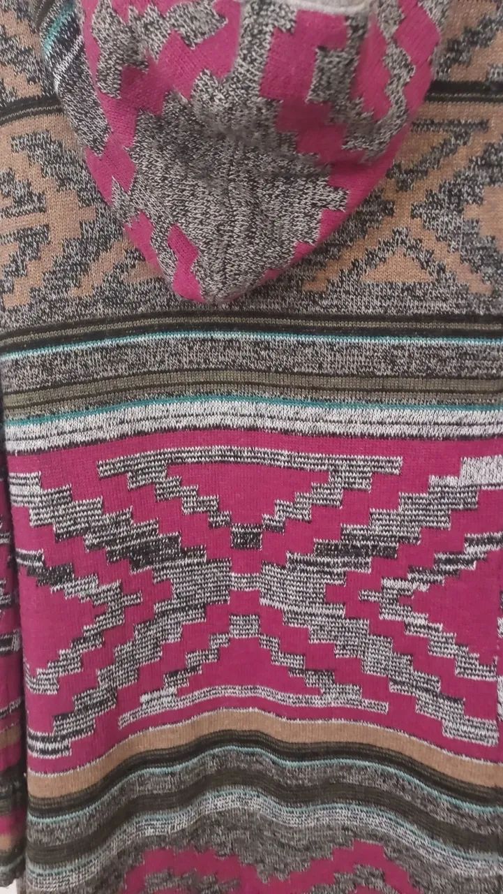 Sobretudo étnico com touca - Foto 3