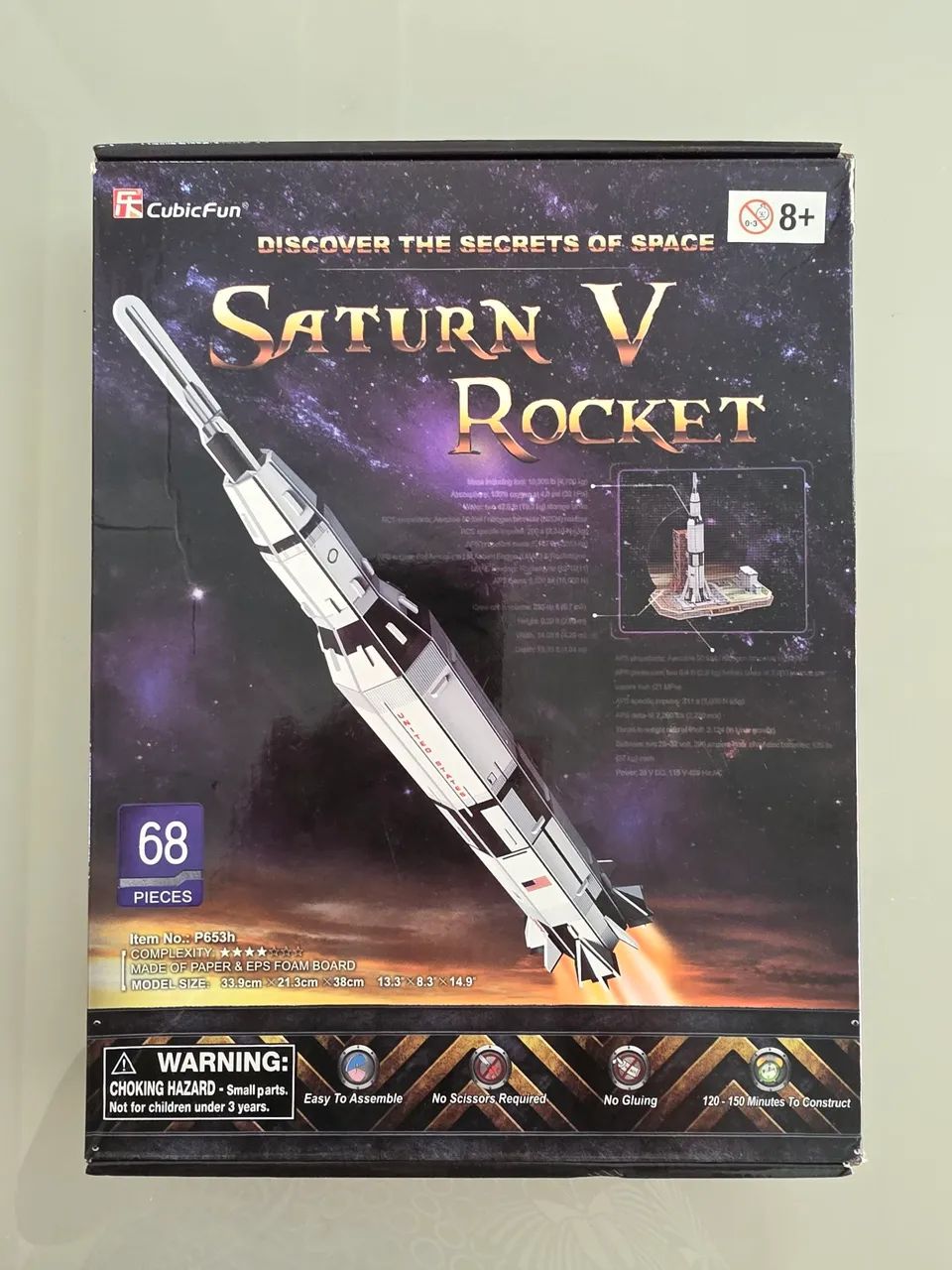 Quebra cabeças 3d Foguete Saturno V