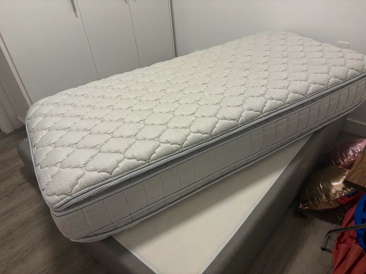 CAMA BOX COM AUXILIAR CONJUGADA COM MOLA + COLCHÃO PILLOW TOP DUPLO - Foto 2