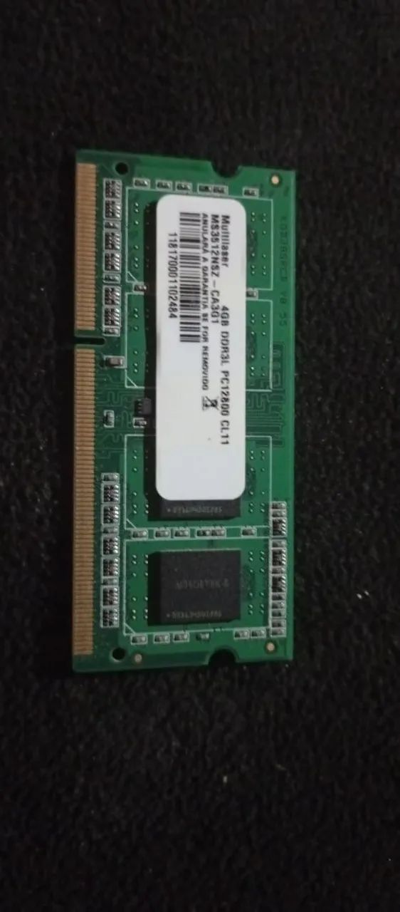 Memória ram ddr3 4gb para notebook 
