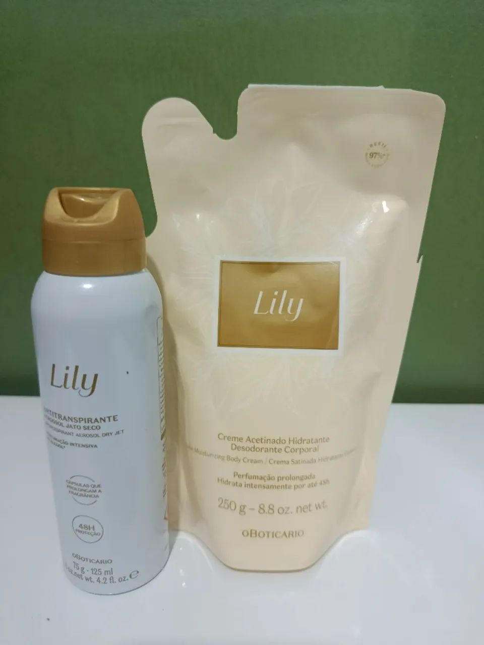 Refil Creme Acetinado Lily + Desodorante aerosol  - Foto 2
