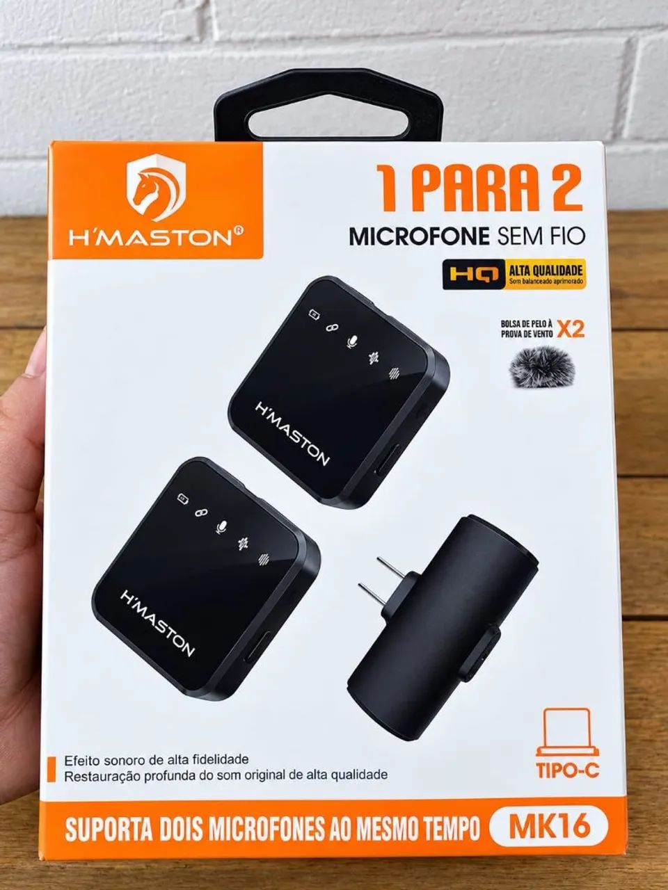 Microfone Sem Fio H?Maston MK16 - Tipo-C