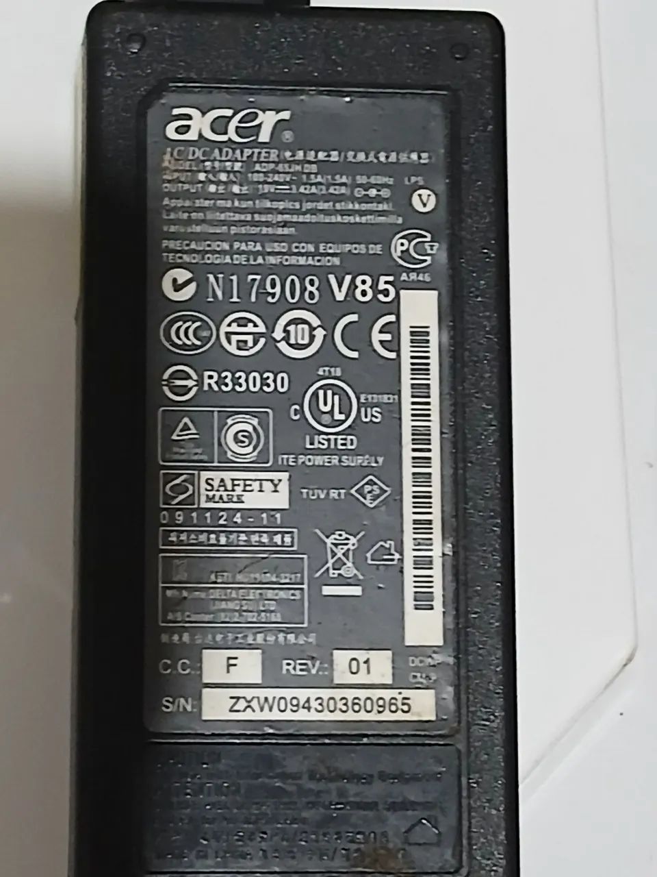 Carregador notebook Acer