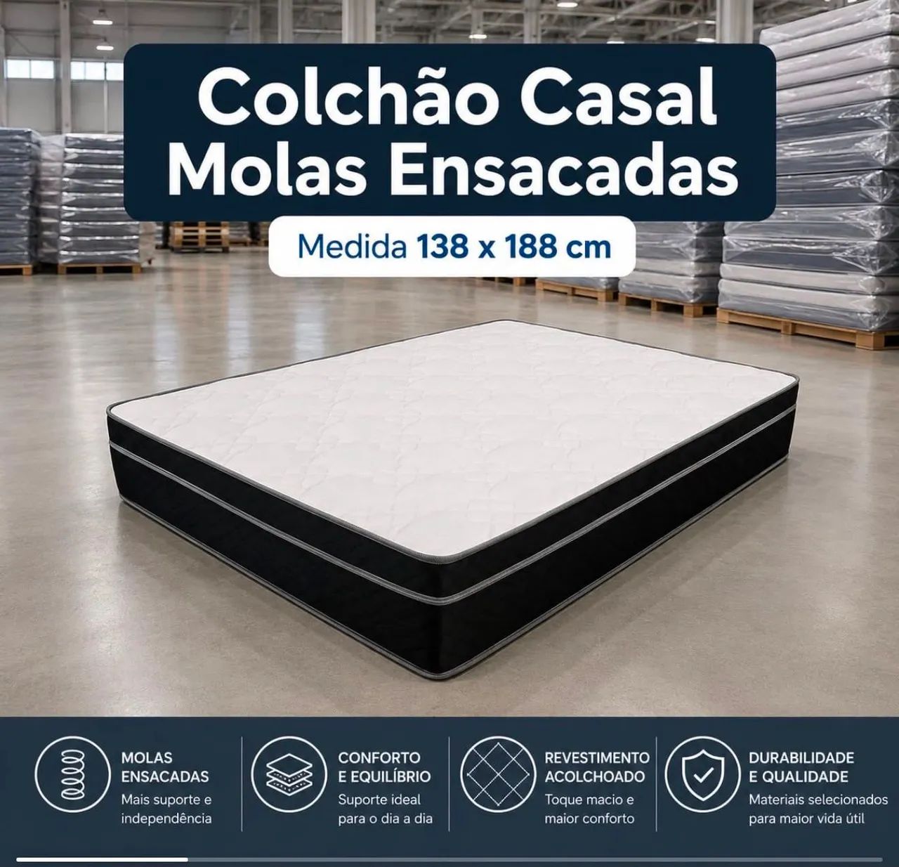 Colchão molas novos e frete grátis 