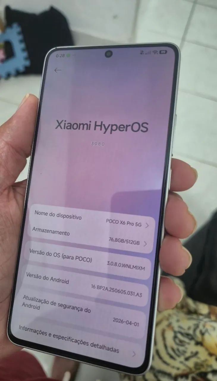 POCO X6 PRO NOVO 512G ROM E 24G RAM