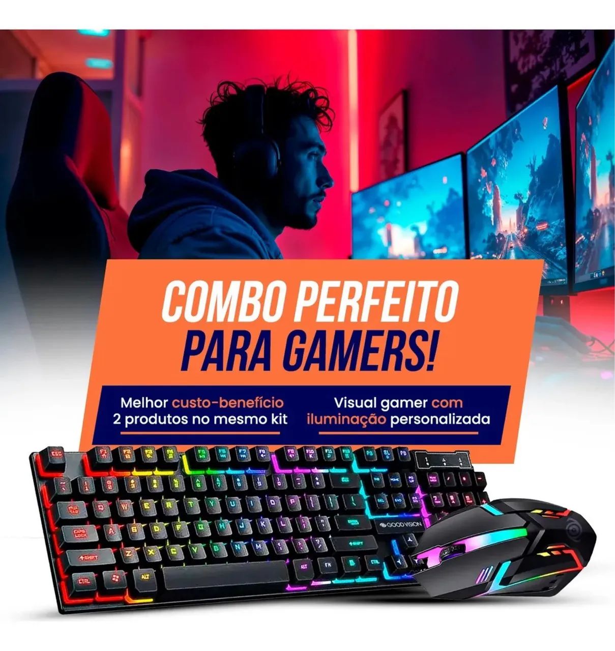 Kit teclado e mouse gamer  - Foto 5