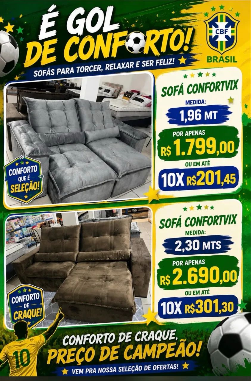 O sofá que combina com o jogo e com o seu descanso! ? - Foto 4