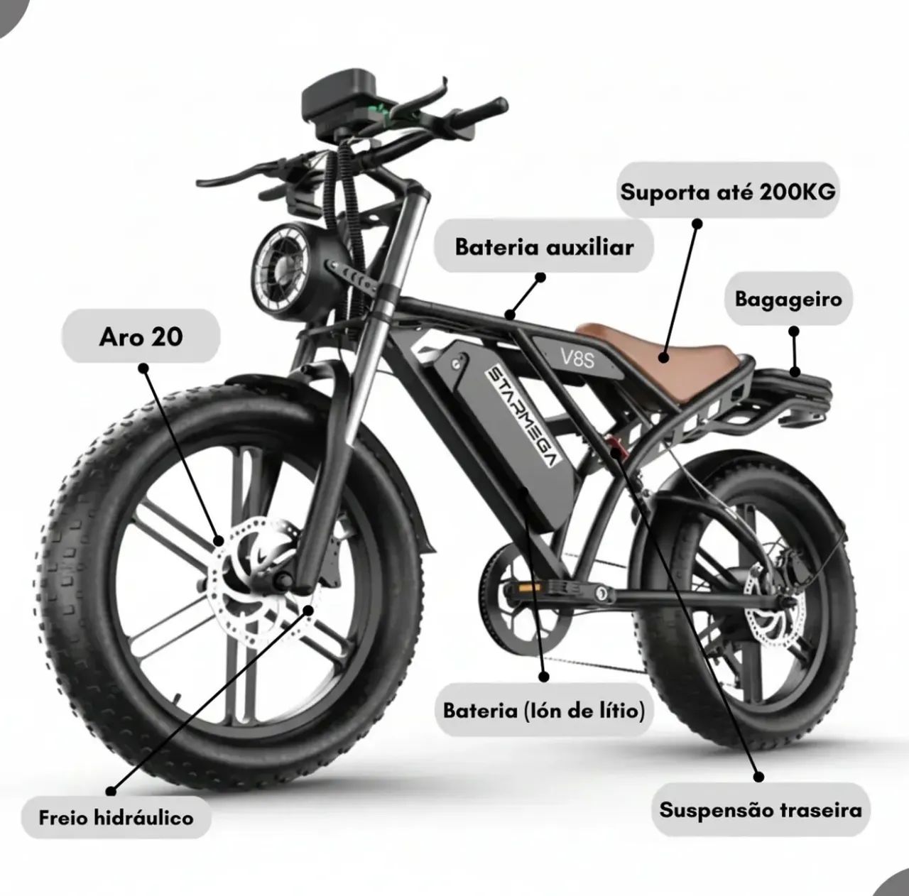 Bicicleta Elétrica 750W - Foto 3