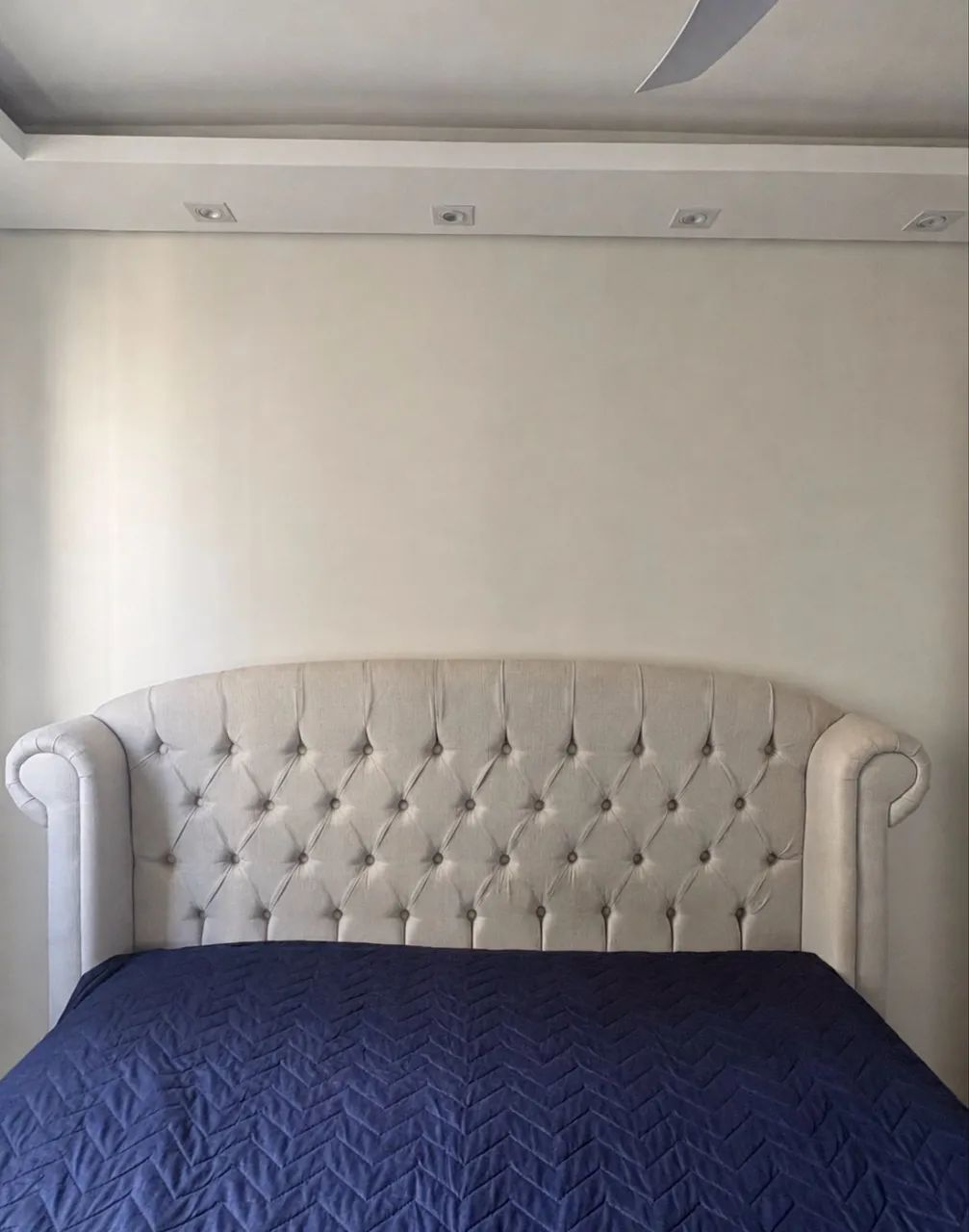 Cabeceira de Cama Queen Linho Bege - Foto 2