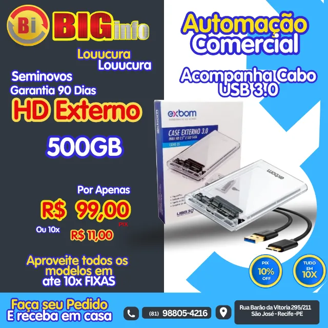Hd Externo 320gb Slim Usb 3.0 Para Computador, Notebook, Ps4, Ps5