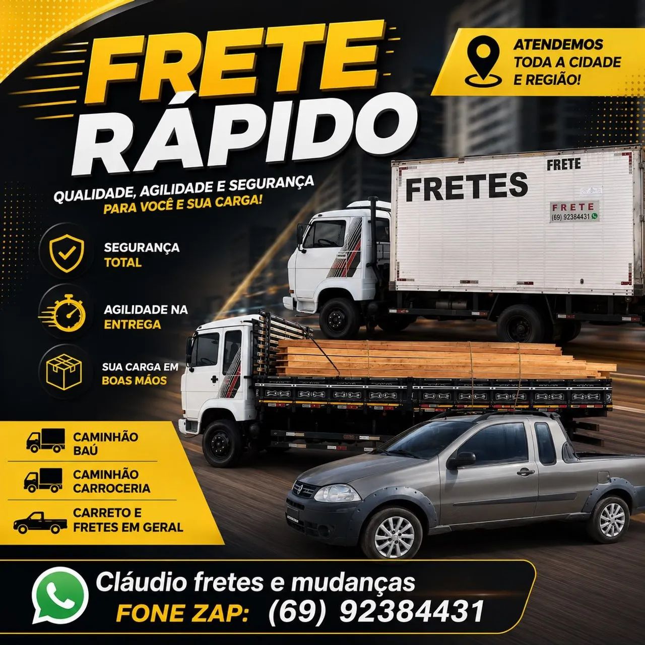 Claudio frete e mudanças 