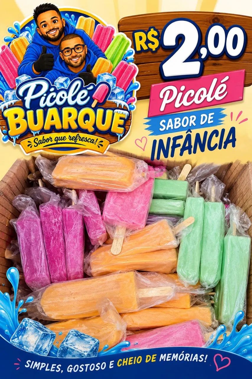 PICOLÉ SIMPLES - GOSTO DE INFÂNCIA 