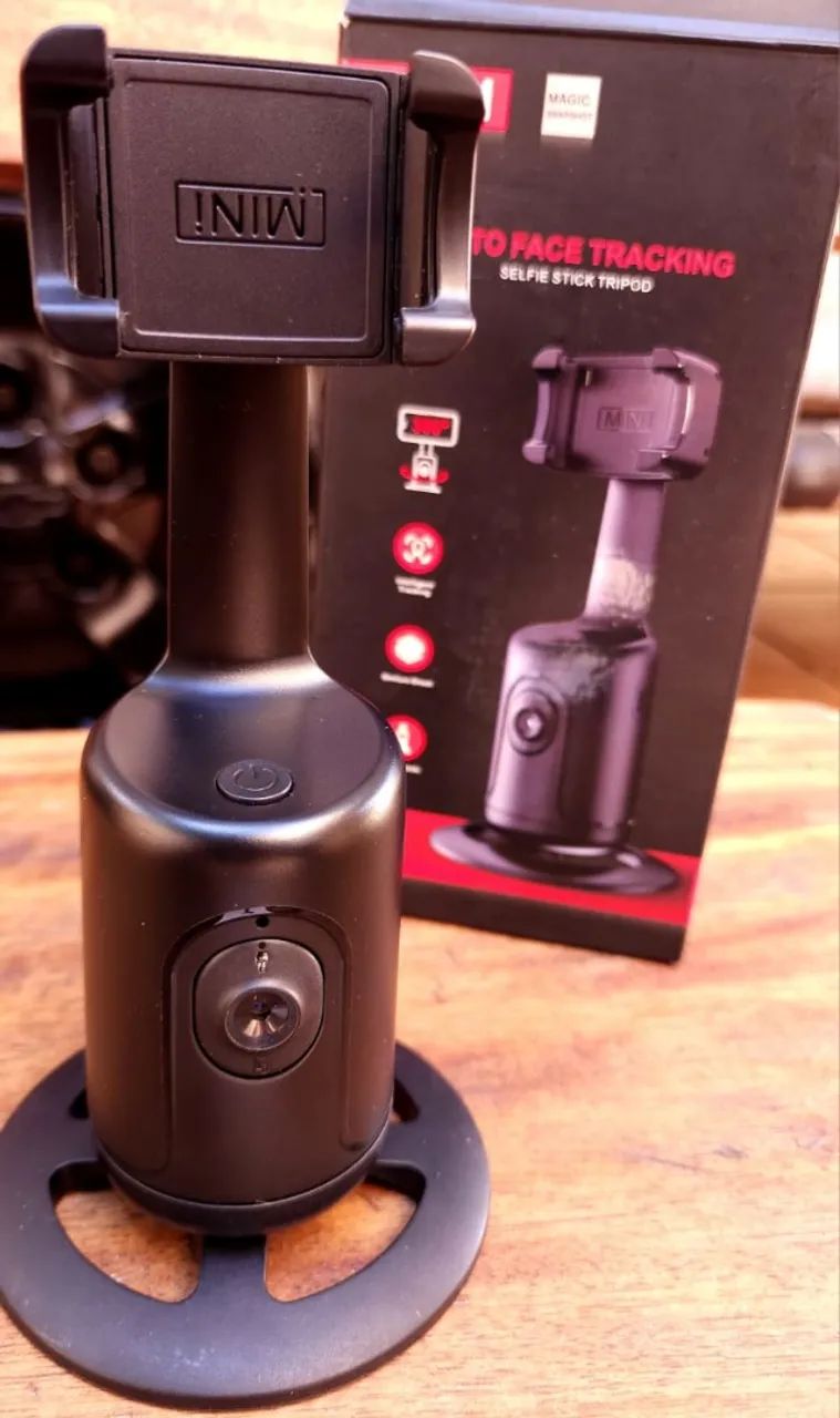Suporte Auto Face Tracking 360° para Celular - Novo - Foto 3