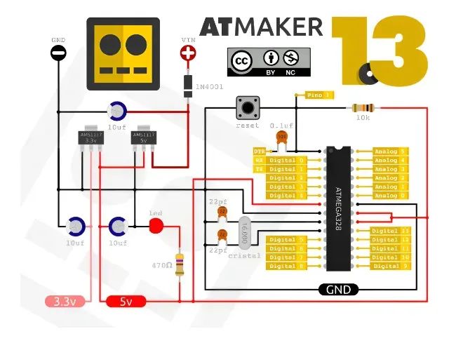 Kit Standalone Atmega328p-pu - Atmaker 1.3