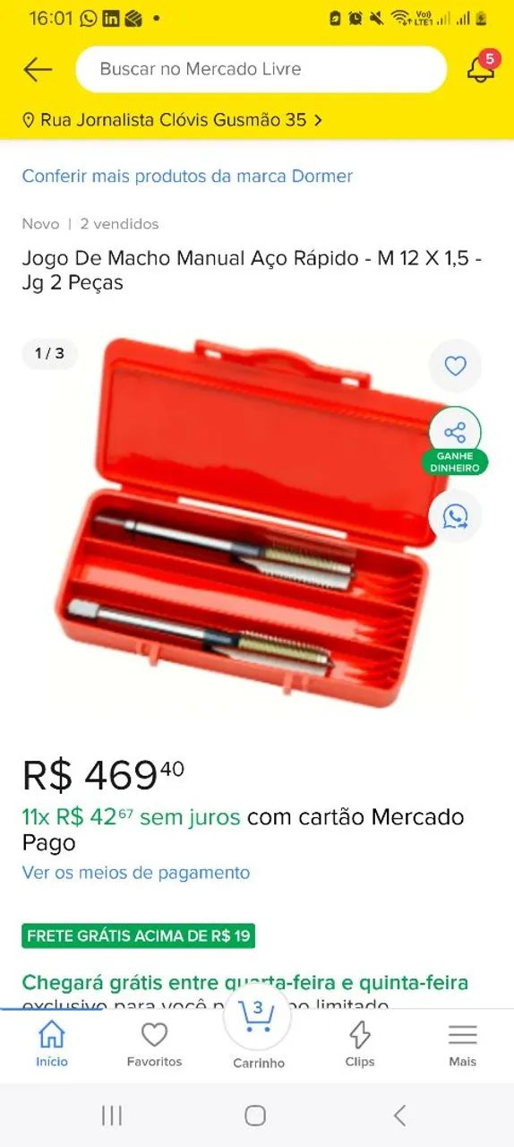 Jogo de Macho M 12 X 1,5 DORMER  - Foto 5