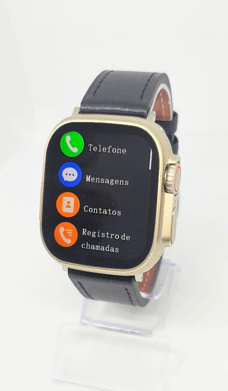 Smartwatch DT8 Prata com pulseira de Couro  - Foto 3