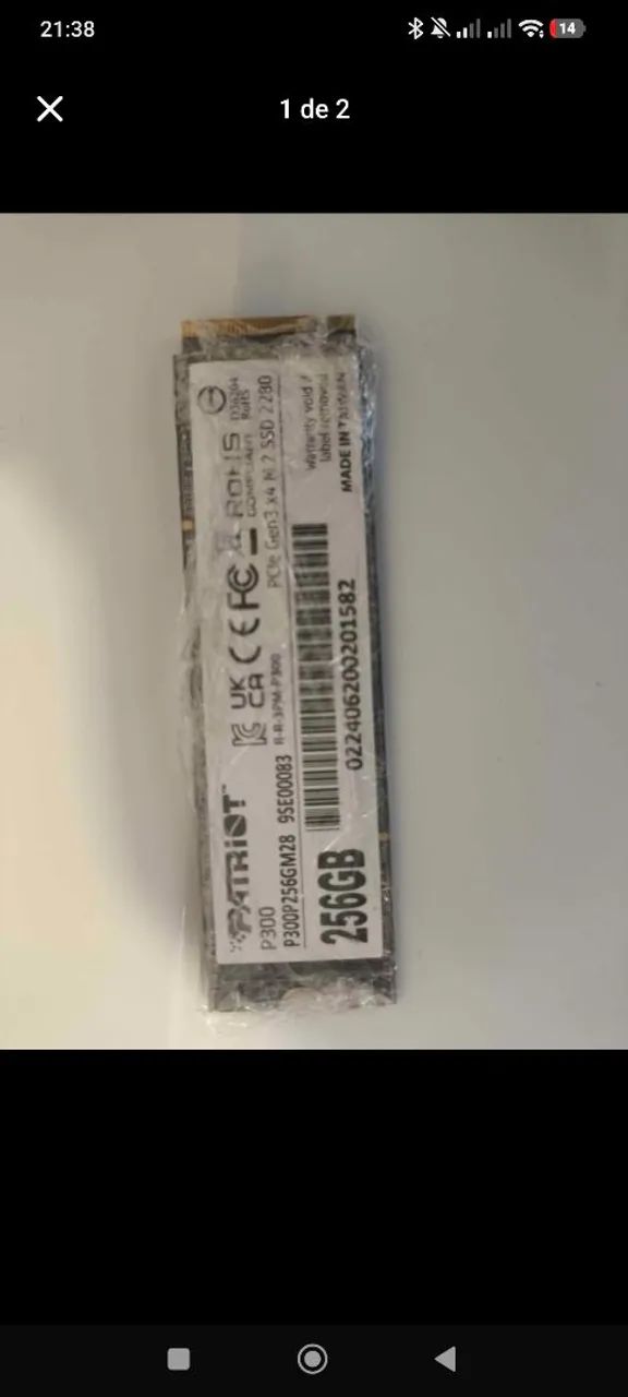 SSD NVME 256GB