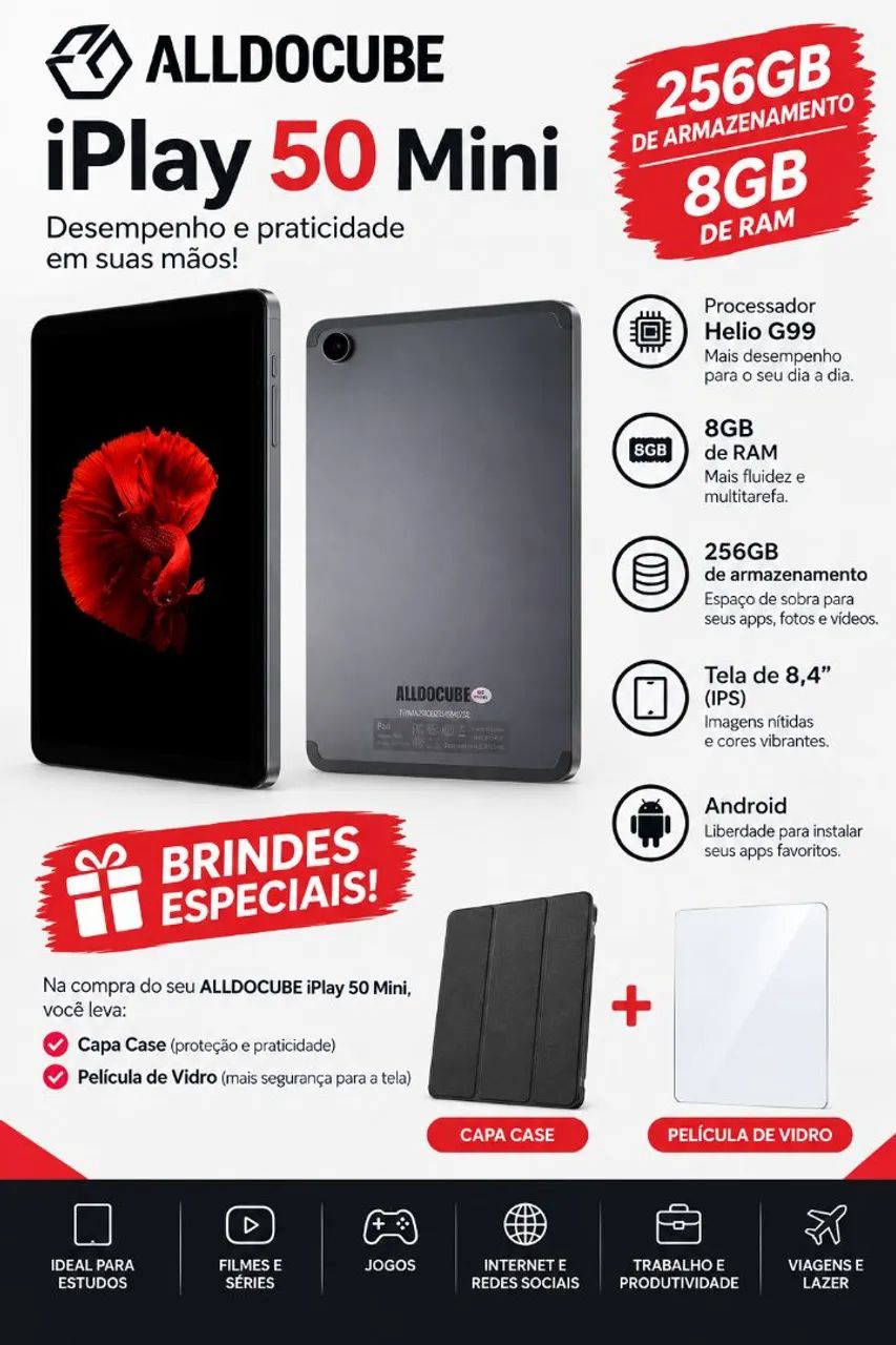 TABLET ALLDOCUBE iPlay 50 Mini - 256GB / 8GB RAM