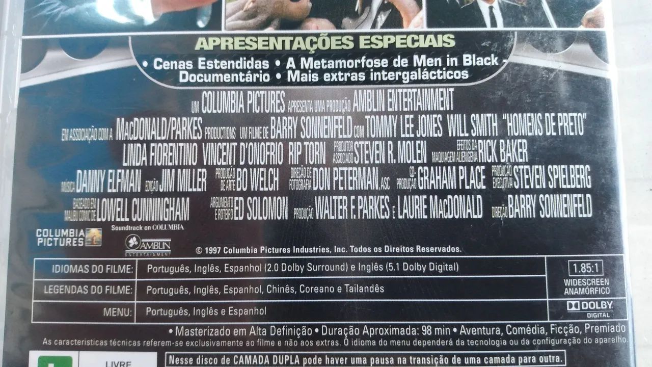 DVD original MIB homens de preto ótimo estado.  - Foto 4
