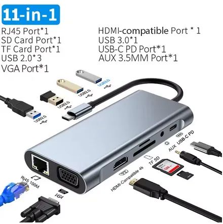 HUB USB C, adaptador USB C 11 em 1  - Foto 3