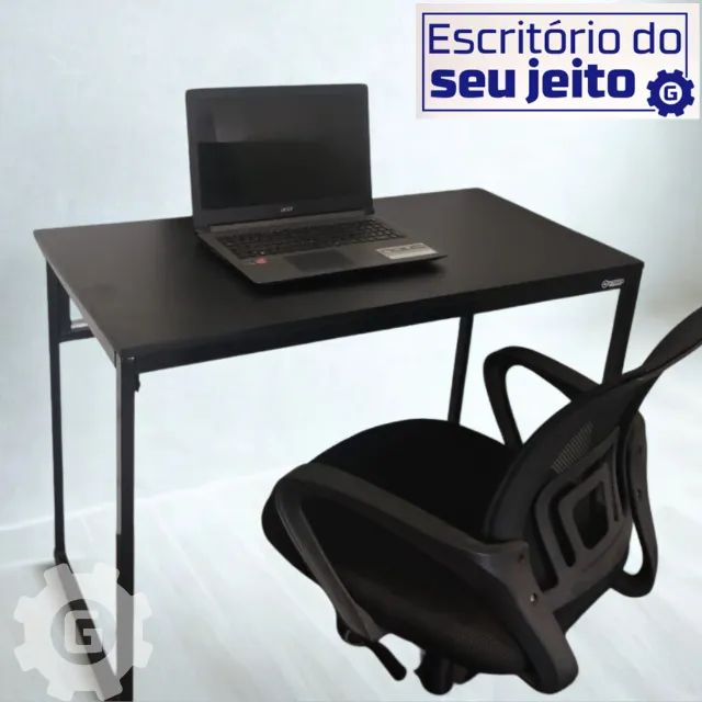 Mesa de Escritório Reforçada 1m NOVA Industrial Multiuso para Computador Notebook Estudo