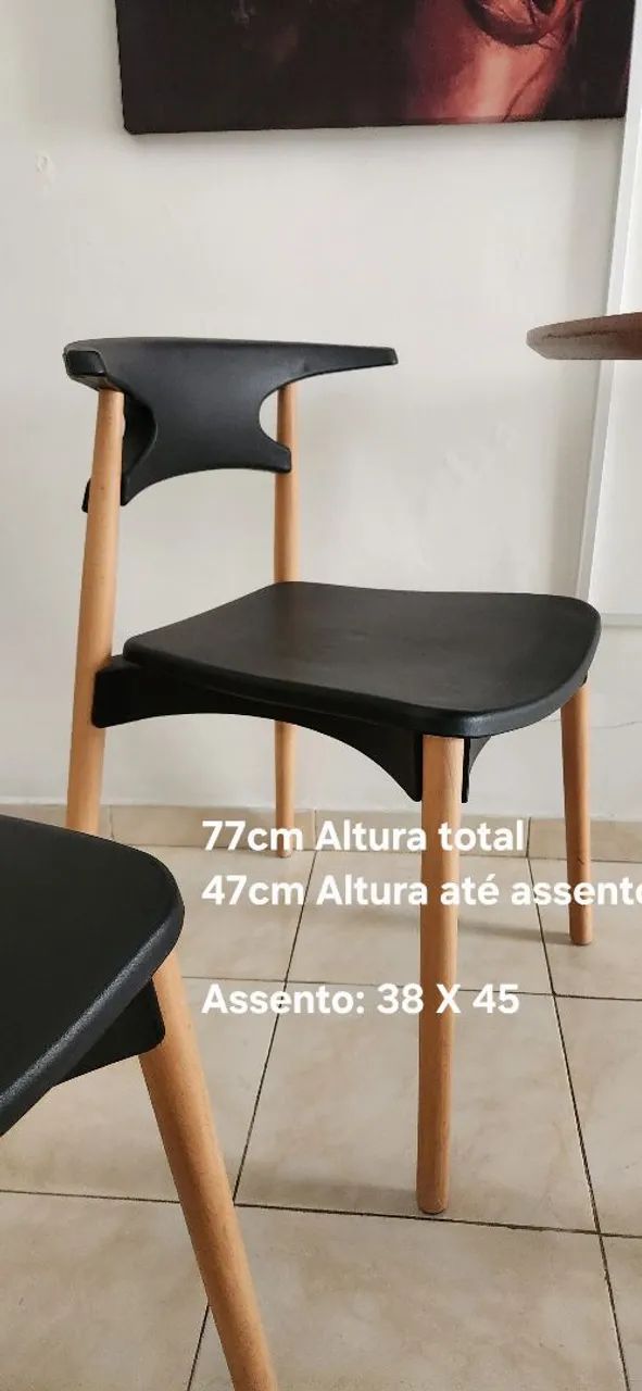 3 Cadeiras Rebecca para mesa de jantar usada  - Foto 2