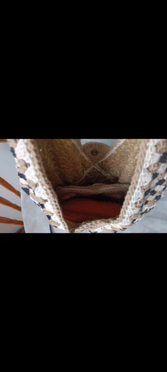 Linda bolsa de crochê  - Foto 5