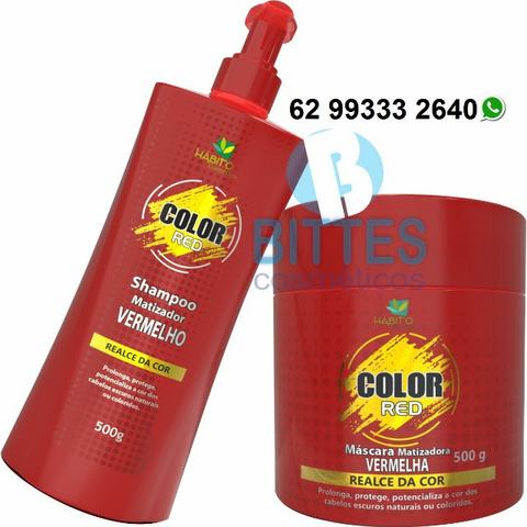Color Red Máscara Matizadora Vermelha Realce o Tom Vermelhado do Seu Cabelo Hábito Cosméti