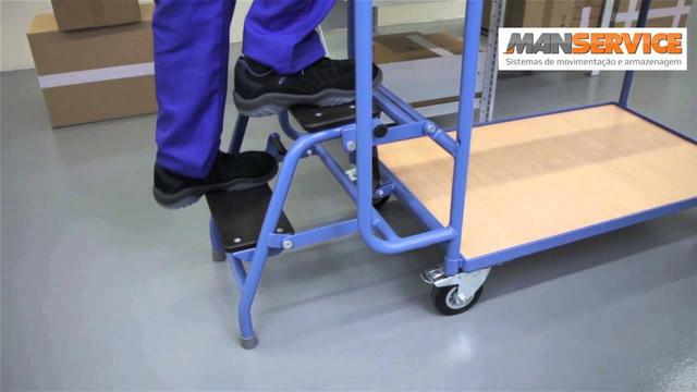 Carrinho com escada acoplada / Carro abastecedor - Foto 2