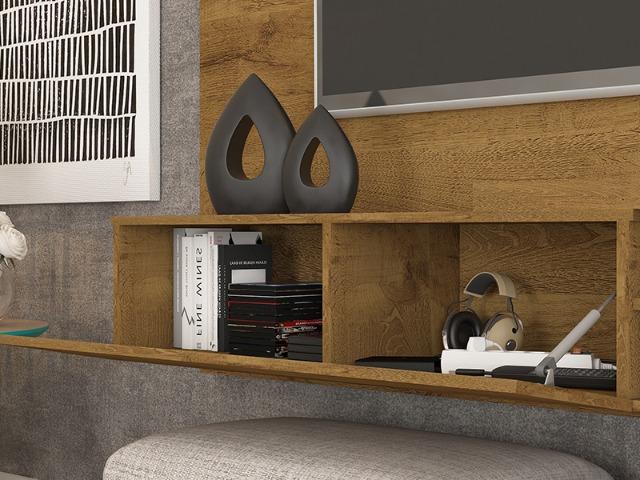Painel Home suspenso para TV 55'' - Paris *NOVO* ShopMix Móveis Modernidade - Foto 4