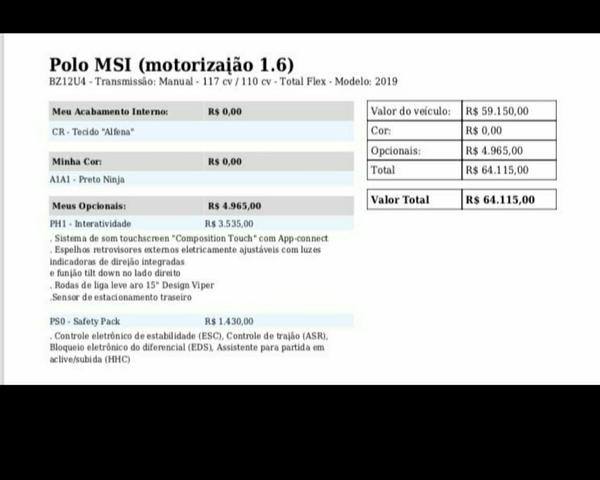 VW Polo 1.6 Manual + pacotes + acessorios 2019/19 - Foto 4
