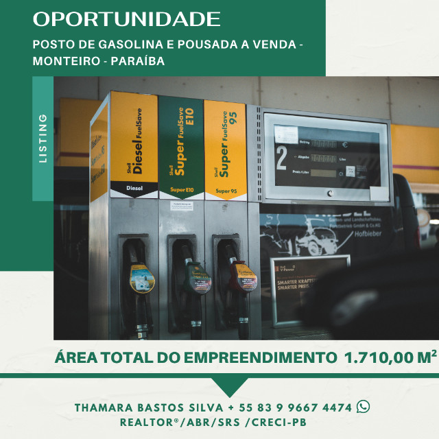 Oportunidade Posto de gasolina e pousada a venda no melhor de Monteiro