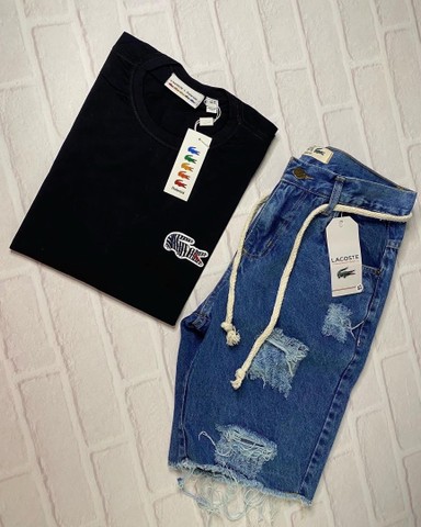 ?Oportunidade! Renova tudo - Kit Camisa Peruana + Bermuda Jeans - Foto 5