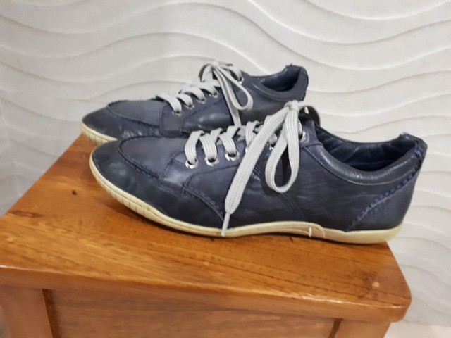 Tênis Datelli masculino casual de couro azul, n° 38. - Roupas e calçados -  Jardim Manoel Julião, Rio Branco 995868229 | OLX