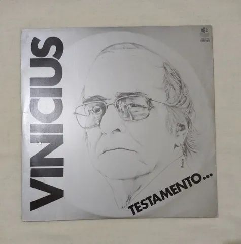 LP Vinicius De Moraes - Testamento (P-1980). Disco em Ótimo Estado de Conservação.