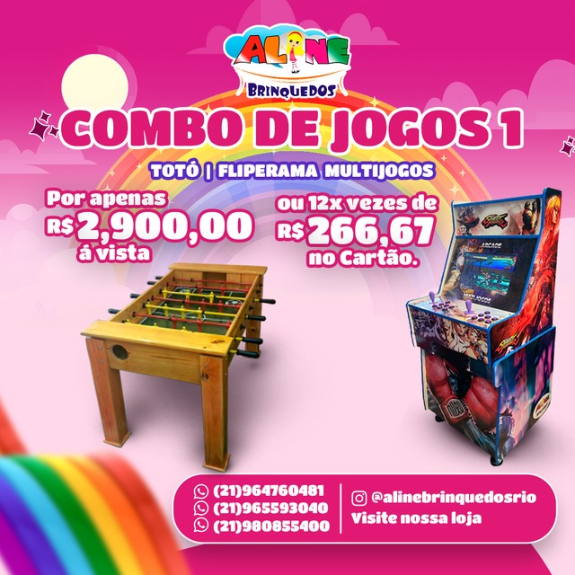 Air gueime fliperama multijogos totó profissional  - Foto 4