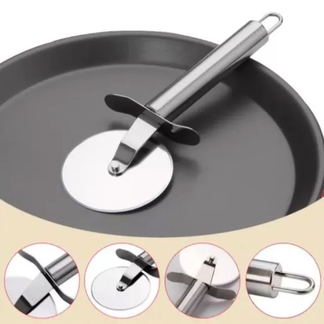 Carretilha Cortador De Pizza Redondo Industrial Inox Para Massa E Pizza - Foto 3
