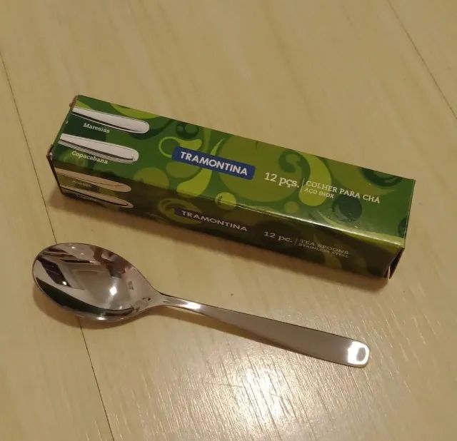 Conjunto 6 colheres de chá Tramontina linha Cosmos inox