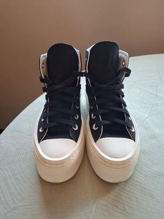 Tênis Converse Chuck taylor All Star Modern Lift preto 34 usado apenas 1 vez seminovo - Foto 2