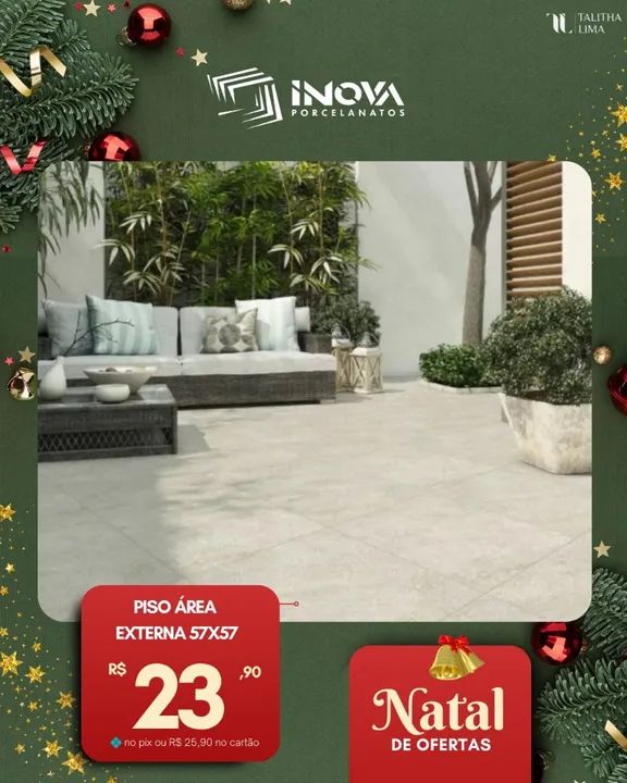 Piso cerâmico 57x57 R$ 23,90 m2 a vista 