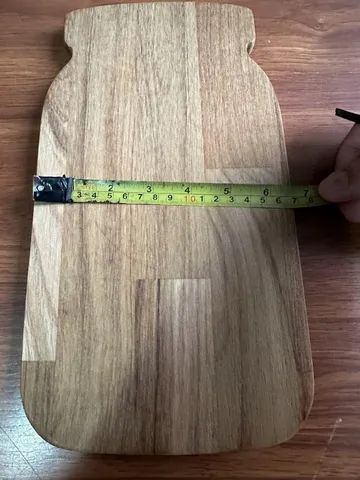 Tabua Carnes queijos petiscos madeira formato pot delicias 31 x 17 x 1,7 cm - Foto 6