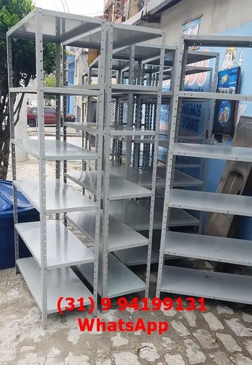 Estante Prateleira para Comércio e Lar Funda 40cm com Reforço Ômega - Entrega Grátis! Nova - Foto 2