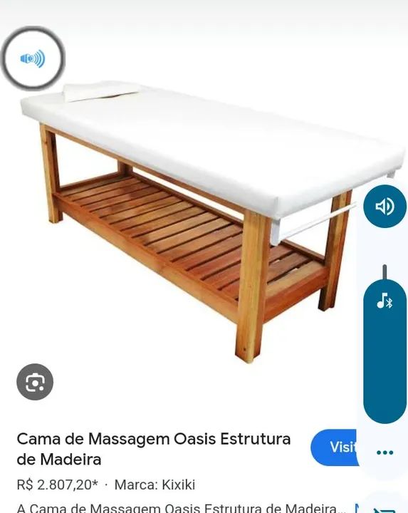 Cama de Massagem Oasis Estrutura de Madeira