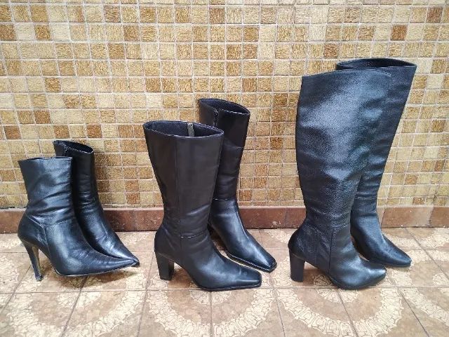 Vendo ou Troco Botas de couro legitimo 39 Excelente estado!