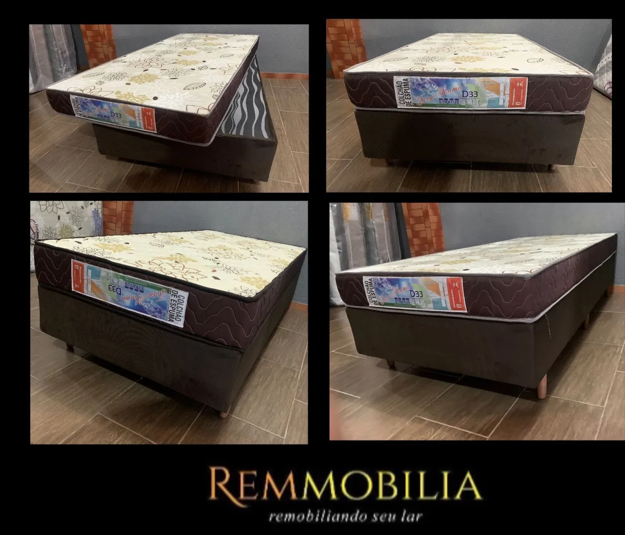 CAMA BOX SOLTEIRO D33 NOVO - ENTREGAMOS