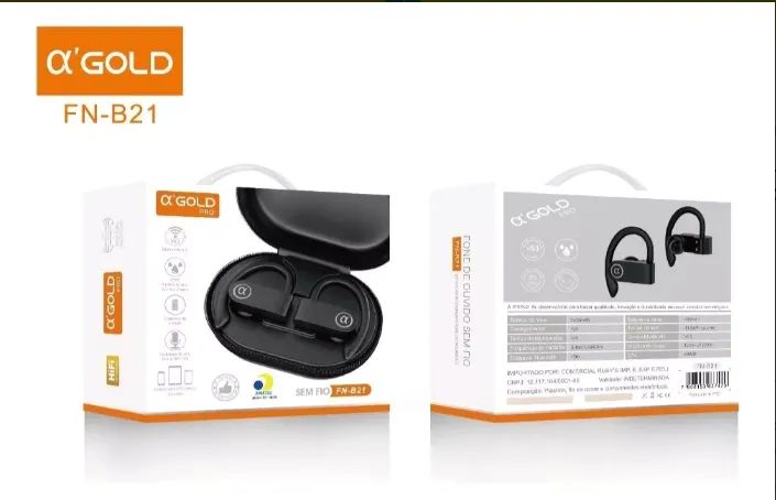 Fone De Ouvido Sem Fio Esportivo Via Bluetooth Para iPhone AGold FN-B21 - Até 15h - Foto 5