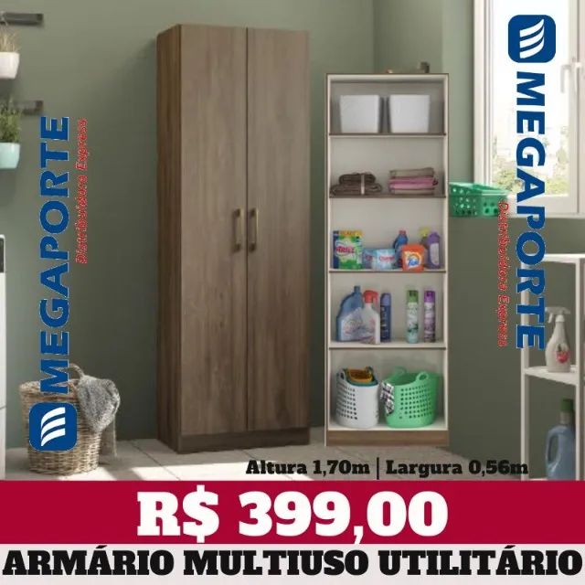 Armário Escritório Utilitário 2 Portas (Novo) Entrega Grátis!   - Foto 2