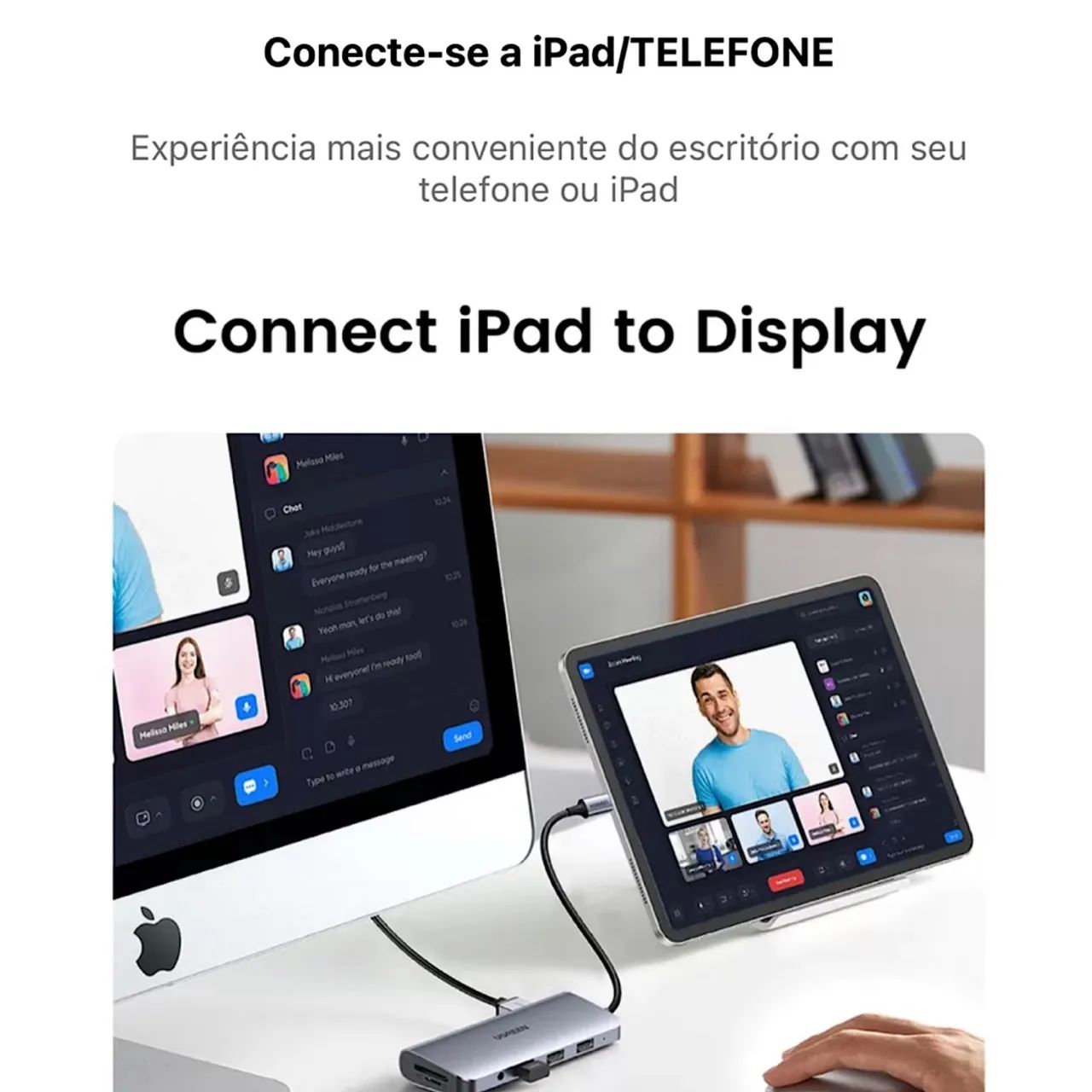 Hub usb c para MacBook, notebook, celulares. Adaptador usb tipo c Ugreen 10 em 1 - Foto 4