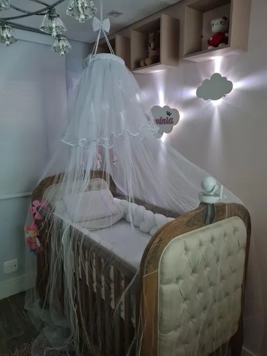 Berço Cama Luis XVII Capitonê -Tulipa Baby - Foto 6